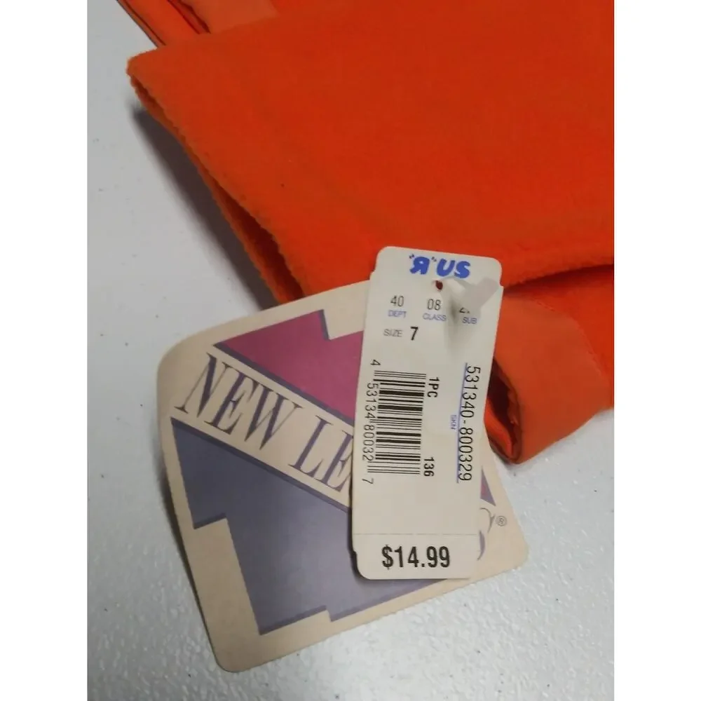 New Legends Vintage  Colorblock Orange & Cream Fleece Pullover Boys Size 7